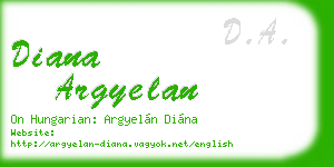 diana argyelan business card