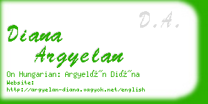 diana argyelan business card